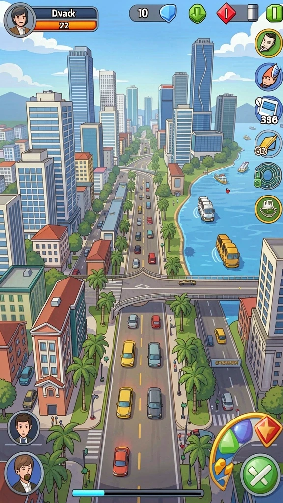 monte77 - Screenshot menunjukkan karakter utama dalam misi pertama.